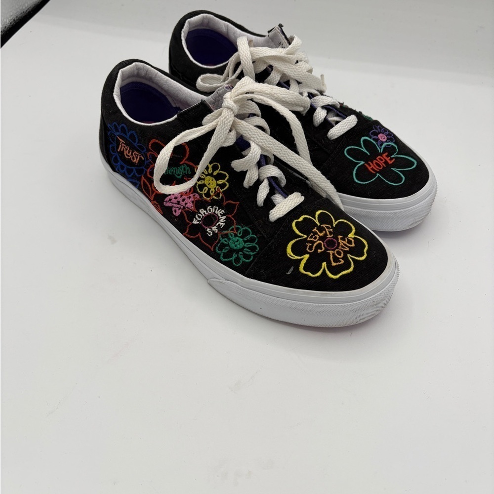 Vans Old Skool Garden Black Unisex Casual Shoes Sneakers Men’s 5 Women’s 6 1/2